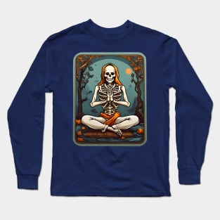 Meditation Skeleton Long Sleeve T-Shirt